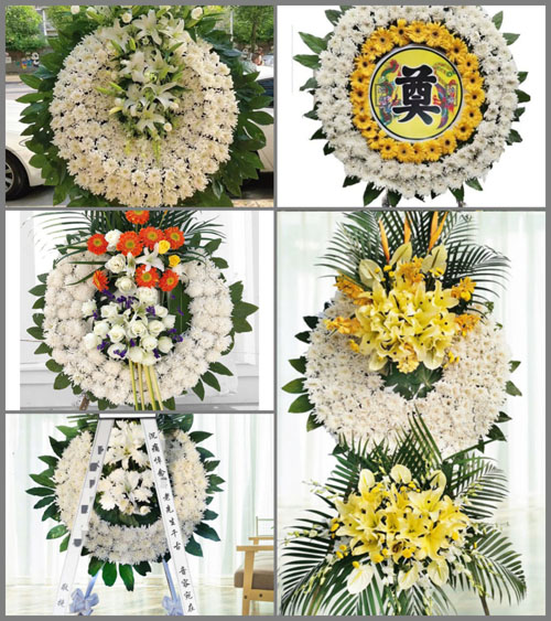 湖南永州零陵区邮亭圩镇庙门口村花圈速递